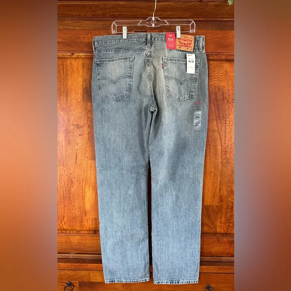 Levi's Men's Washed Blue Straight Jeans